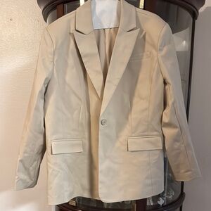 New York & Company Cream Sport Blazer Modern Fit
